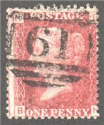 Great Britain Scott 33 Used Plate 101 - BH